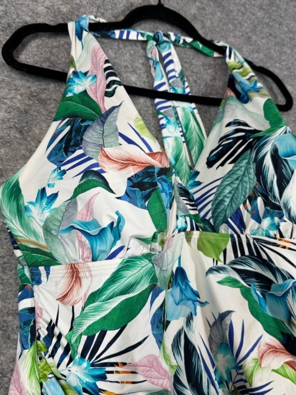 La Blanca Tropical Tankini Top Floral Halter Swim Plus 20W Summer Chic Vacation - Picture 6 of 13